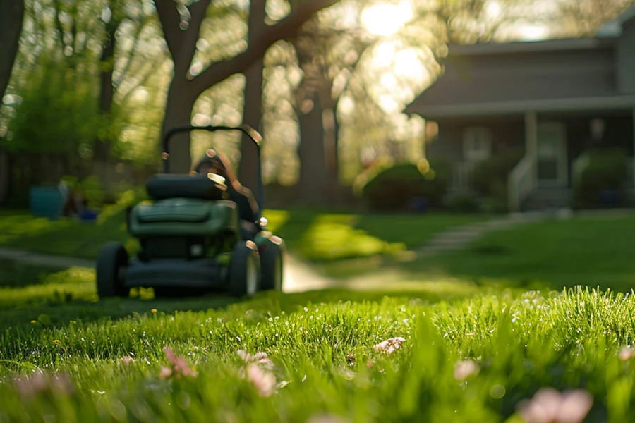 battery push lawn mower