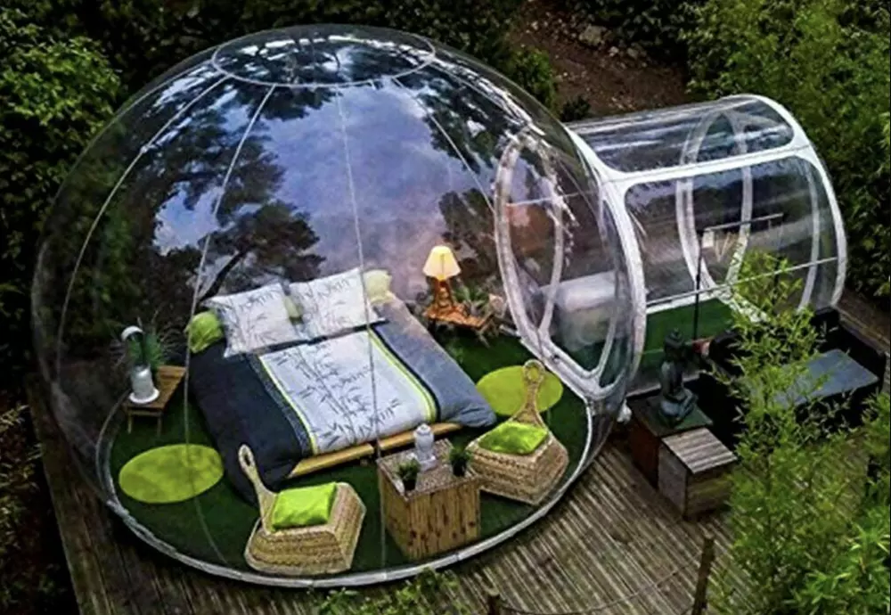 innovative transparent bubble tents