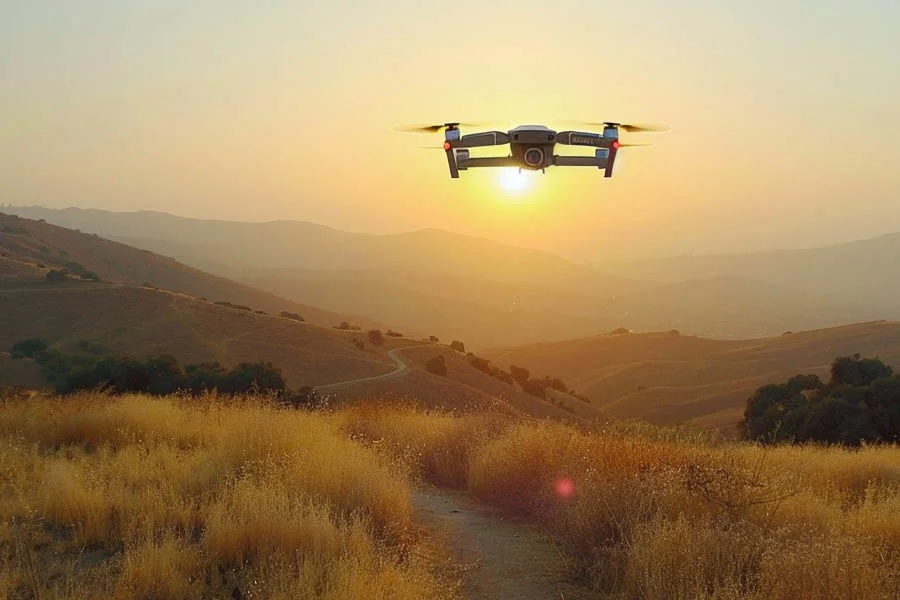 flying drone with camera