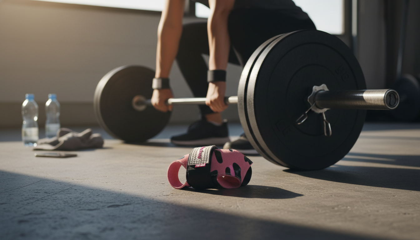 Cat-Inspired Adjustable Leather Wrist Straps for Deadlifts
