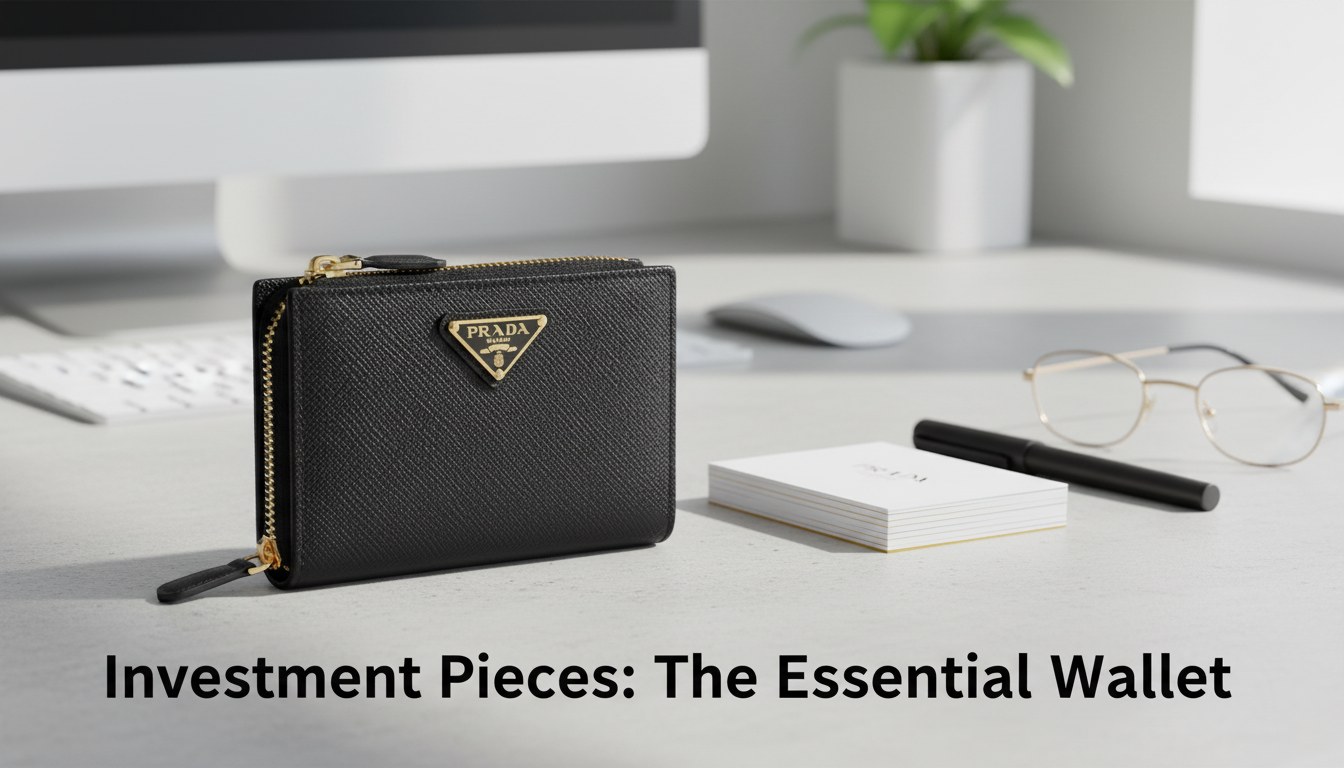 Prada Calfskin Wallet: Sleek Card Slots, Iconic Logo