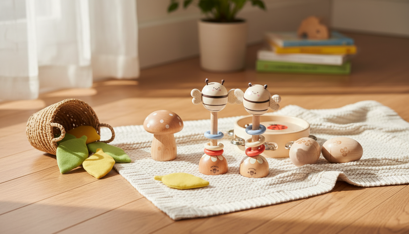 Wooden Garden Music Set: Montessori Sound Play for Toddlers