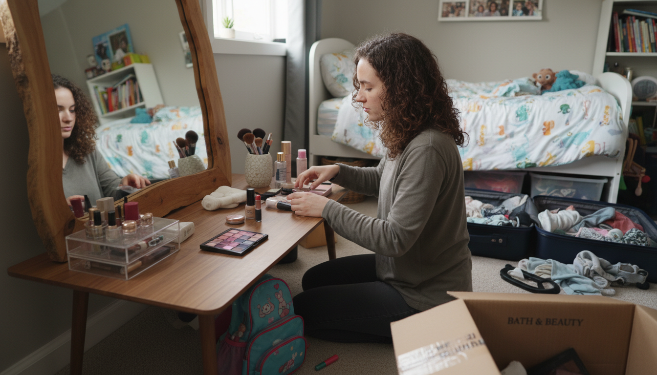 Mirror Size & Tabletop Space for Makeup Storage