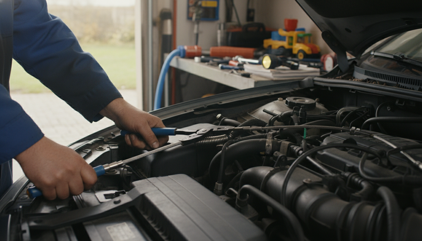 Use Cable Hose Clamp Pliers in Tight Engine Bays