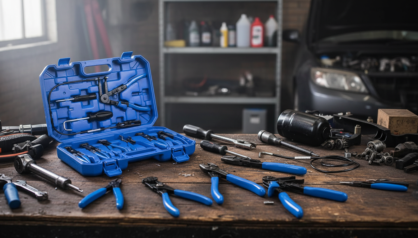 Flexible Hose Clamp Pliers Set: Reach Hidden Radiator Clamps