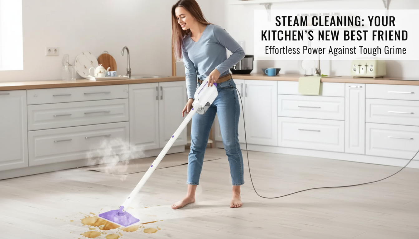 Deep-Clean Faster: High-Temp Steam Cleaner with Long Cord