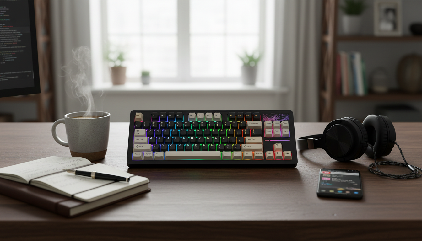 Wireless Hot-Swappable TKL Keyboard: 87-Key RGB Gaming