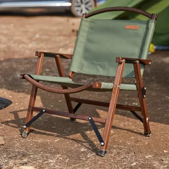 Oak Folding Camping Chair: Sturdy, Comfy, Packs Small